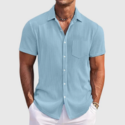 Bernd | Herren Hemd Mit Struktur Clean Design – Blau