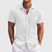 Bernd | Herren Hemd Mit Struktur Clean Design – Weiß