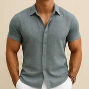 Bertram | Herren Sommer Hemd Schlicht – Grau