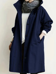 Lyonesse - wasserabweisender Oversize-Trenchcoat – Marineblau