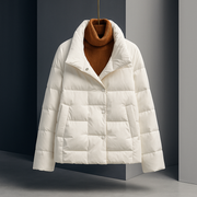 Britta | Damen Leichte Steppjacke Winterjacke – Weiß
