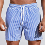 Jarrow - Schnelltrocknende gestreifte Boardshorts – Blau