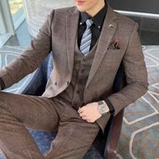 Business Anzug Herren – Braun Grau