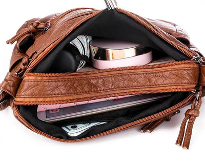 Krystal - Luxuriöse Weiche Echtleder Tasche