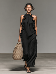 Vionessa - Softtouch-Maxikleid – Schwarz