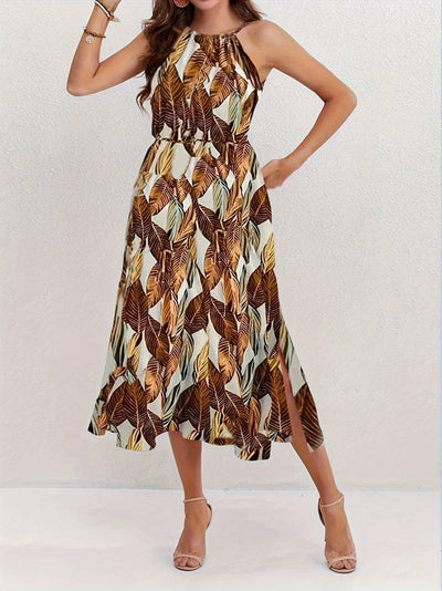 Nova - Ärmelloses Midi Kleid mit Schlitz