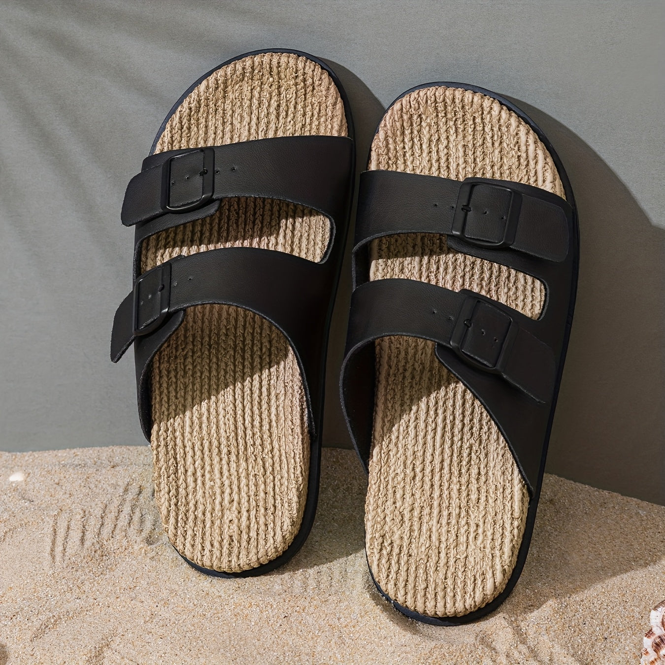 Stylische Herren Sommer-Slipper mit verstellbaren Riemen - GripStep