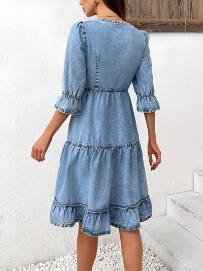 Faustina | Elegantes Sommer-Denim-Kleid