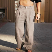 Caleb | Herren hose Weit Bein Sommer – Khaki