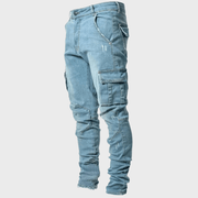 Cargo Hose Herren Slim Fit – Himmelblau