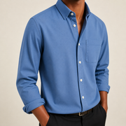 Carlo | Herren Hemd Mit Taschen Sommer Style – Blau