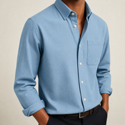 Carlo | Herren Hemd Mit Taschen Sommer Style – Himmelblau