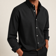 Carlo | Herren Hemd Mit Taschen Sommer Style – Schwarz