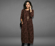 Marlene | Winterkleid für Damen stilvoll & komfortabel – Burgunderrot