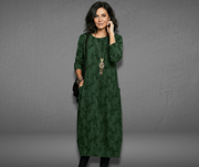 Marlene | Winterkleid für Damen stilvoll & komfortabel – Grün