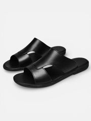 Casual Herren Pantoletten Mit Offenem Design – Schwarz