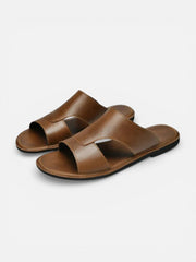Casual Herren Pantoletten Mit Offenem Design – Braun
