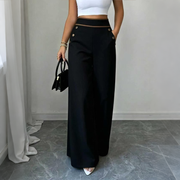 Oriessa - Hochtaillierte Matrosenhose – Schwarz