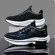 Leichte, atmungsaktive Laufschuhe für Herren – stylische Outdoor-Schuhe – Schwarzblau