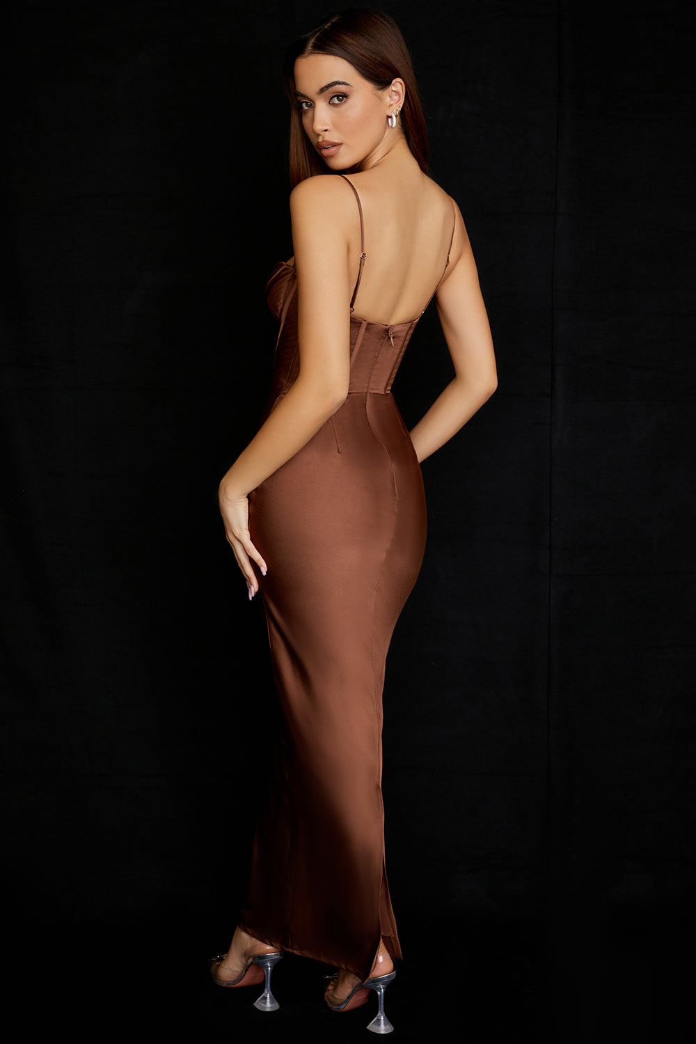 Naomi - Glamouröses Korsett Maxi Kleid Abend