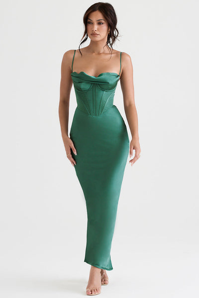 Naomi - Glamouröses Korsett Maxi Kleid Abend