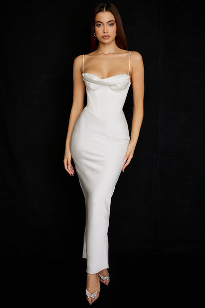 Naomi - Glamouröses Korsett Maxi Kleid Abend