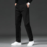 Chino Hose Herren Regular Fit – Schwarz