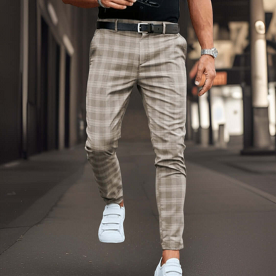 Gabin | Herren Chino Hose | Kariert Stoffhose