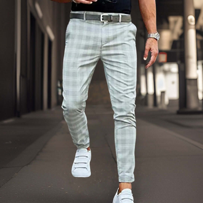 Gabin | Herren Chino Hose | Kariert Stoffhose