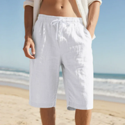 Christopher | Herren Shorts Mit Taschen Für Sommer – Weiß
