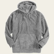 Cord Kapuzenjacke Herren – Grau