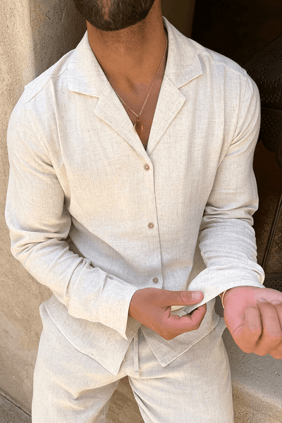 Zweiteiliges Herren Leinen Sommer Set – Matteo