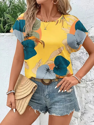 Chiara | Elegante Vintage-Bluse mit Blumenmuster