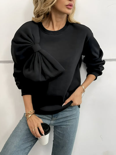 Neysha - stylischer pullover mit großer schleife