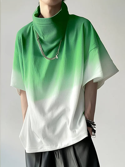 Esmeralda | Stylisches Gradient Cowl Neck T-Shirt