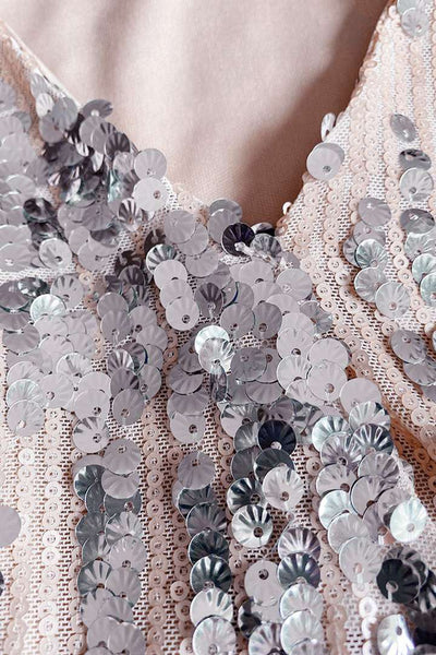 Glitzerndes Pailletten-Top für den Abend