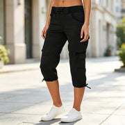 Astrelia - Utility-Cargo-Caprihose – Schwarz