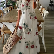Dalia | Damen Elegantes Maxikleid im Boho Stil – Weiß 3