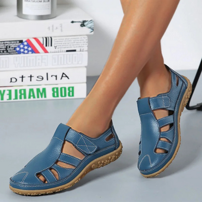 Katanah | Damen Flach Sandalen | Schwarz