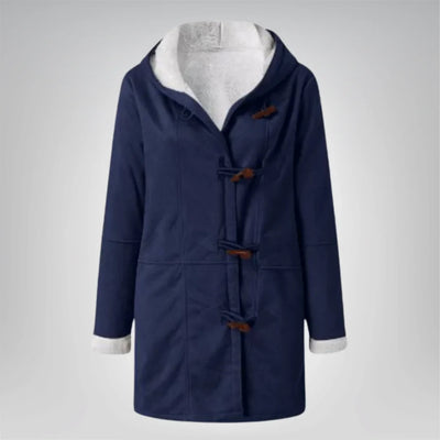 Damen Fleecejacke mit Kapuze und Taschen