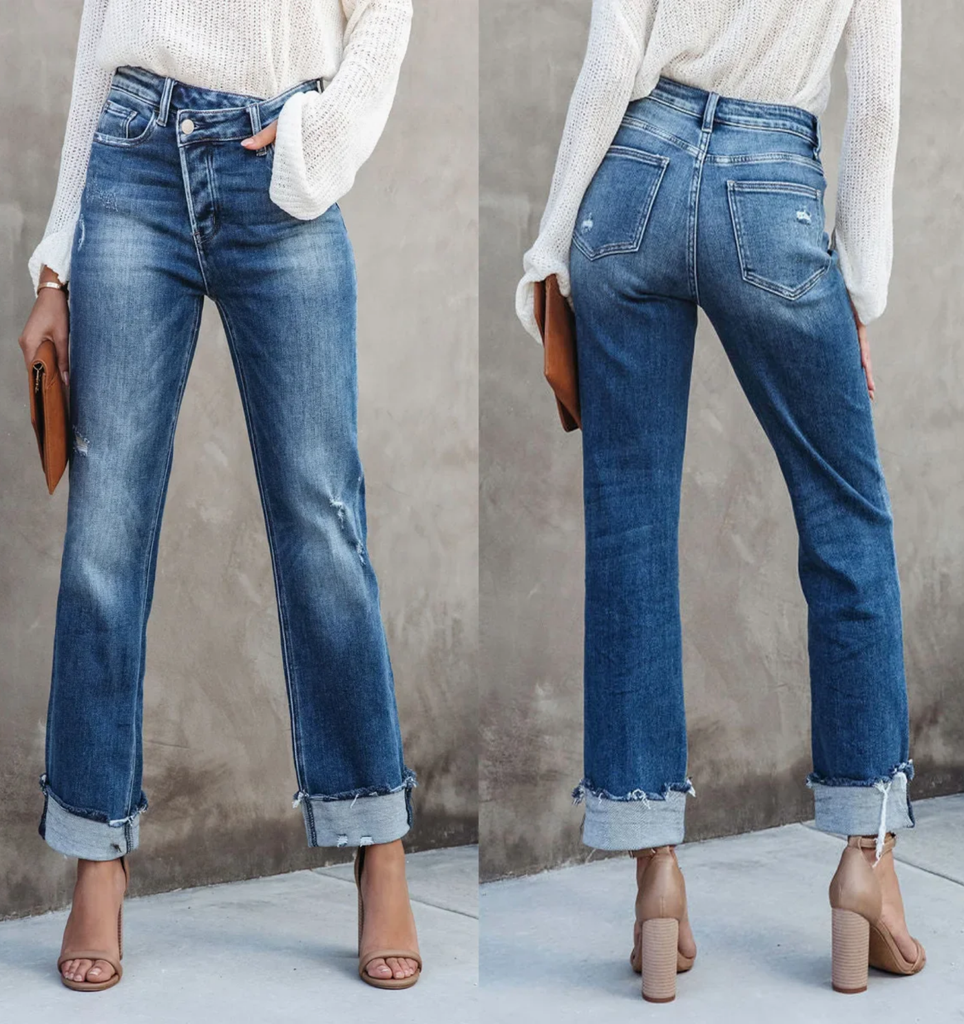 Tracy | Damen High Waist Jeans | Straight Leg