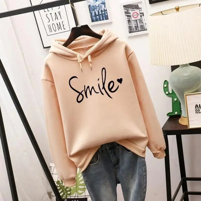Damen Hoodie mit Smile-Aufdruck