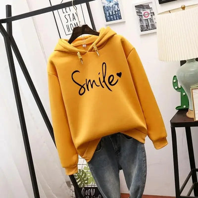 Damen Hoodie mit Smile-Aufdruck