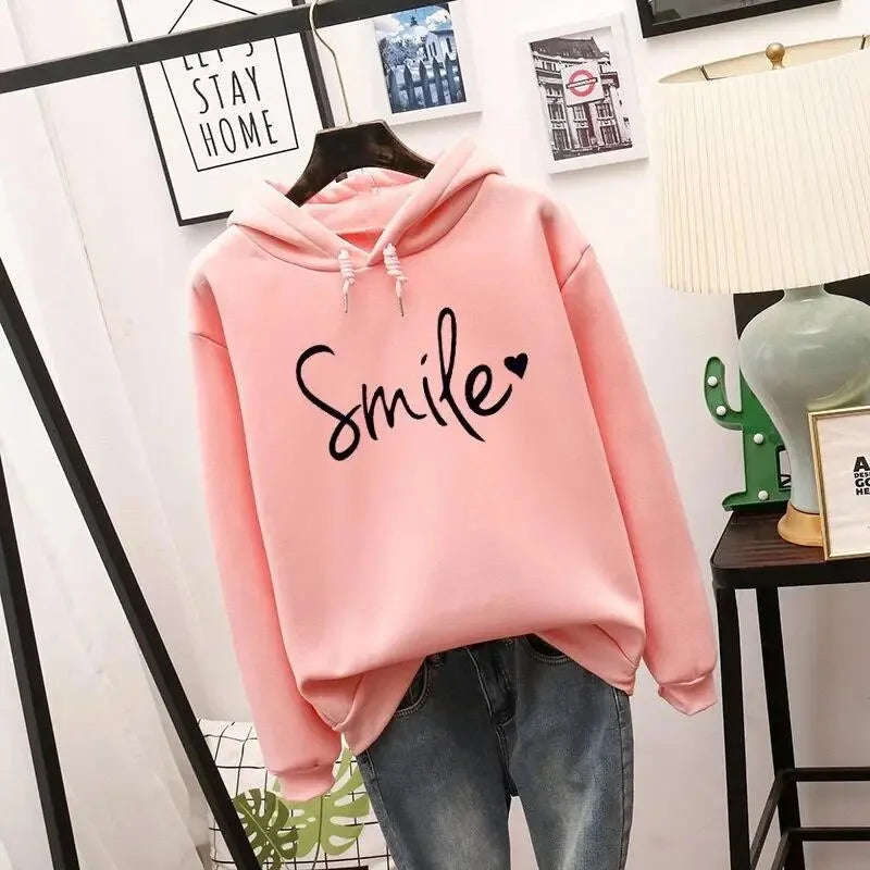 Damen Hoodie mit Smile-Aufdruck