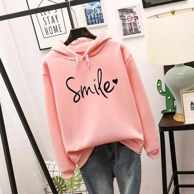 Damen Hoodie mit Smile-Aufdruck