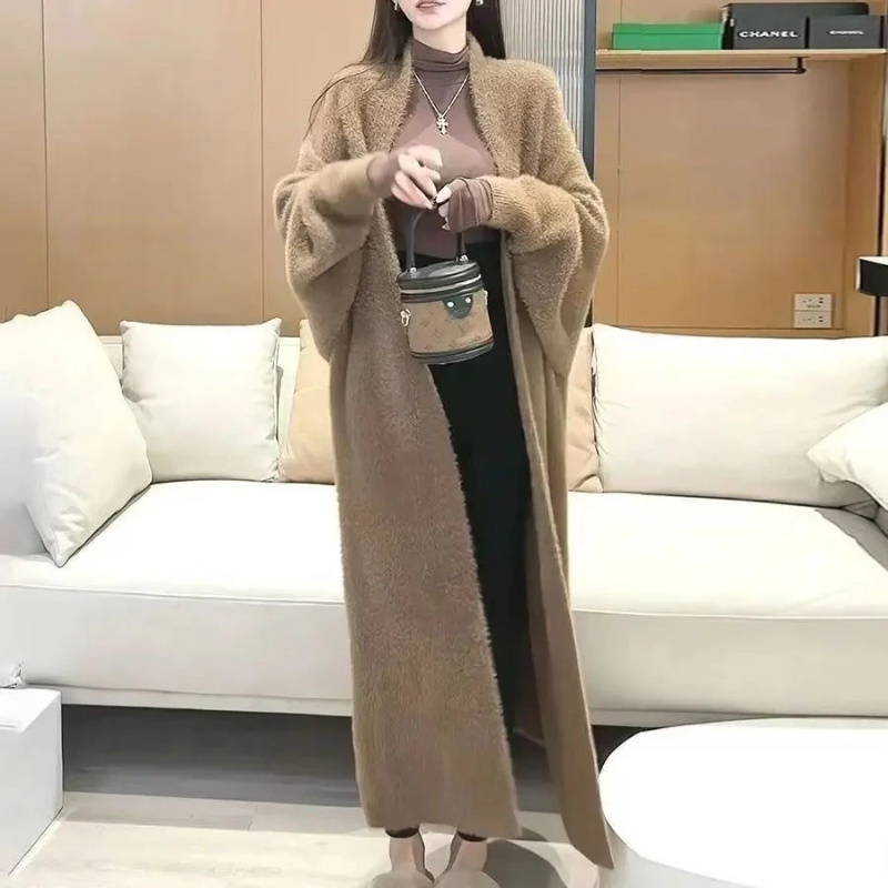 Elowyn | Damen Lang Strickjacke | Leichte