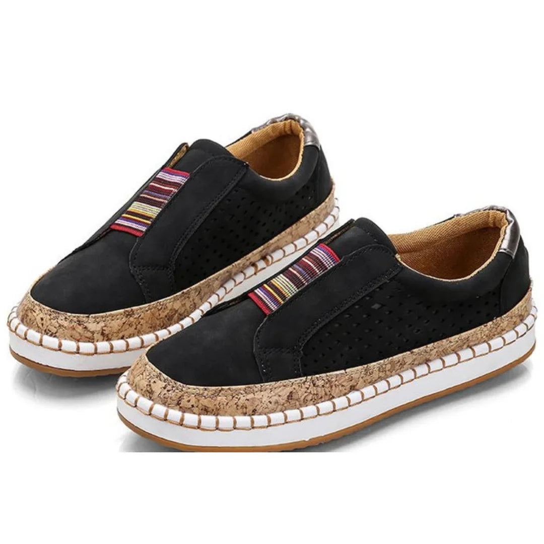 Damen Orthopädische Schlupfschuhe mit Elastikeinsatz