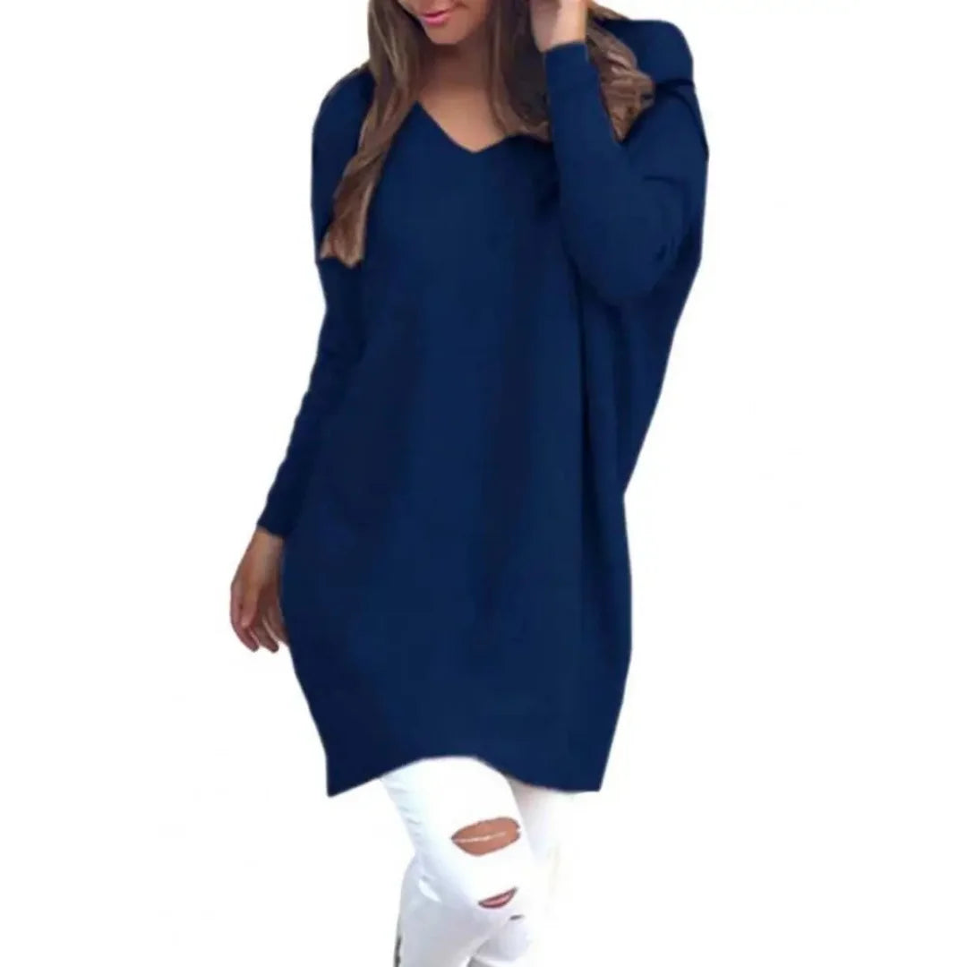 Damen Oversized V-Ausschnitt Pullover Casual Design