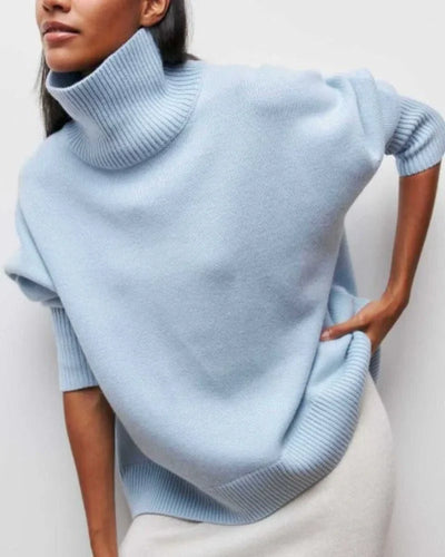 Damen Oversized Rollkragenpullover