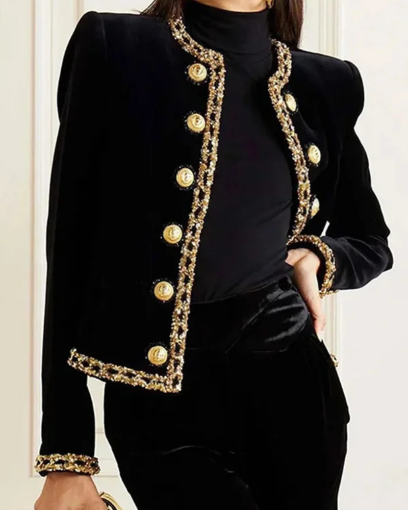 Hadia | Damen Schwarz Blazer | Elegant